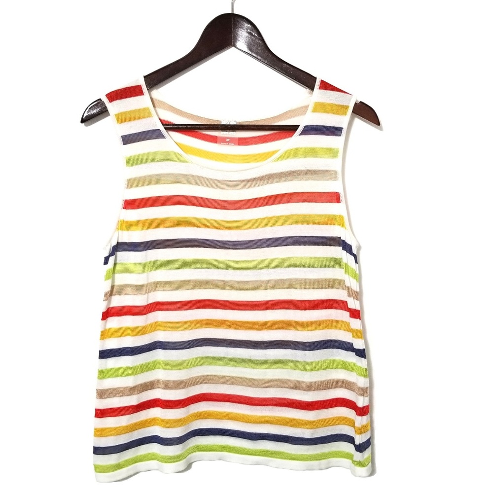 Anne Klein Knit Muli-Colored Striped Tank